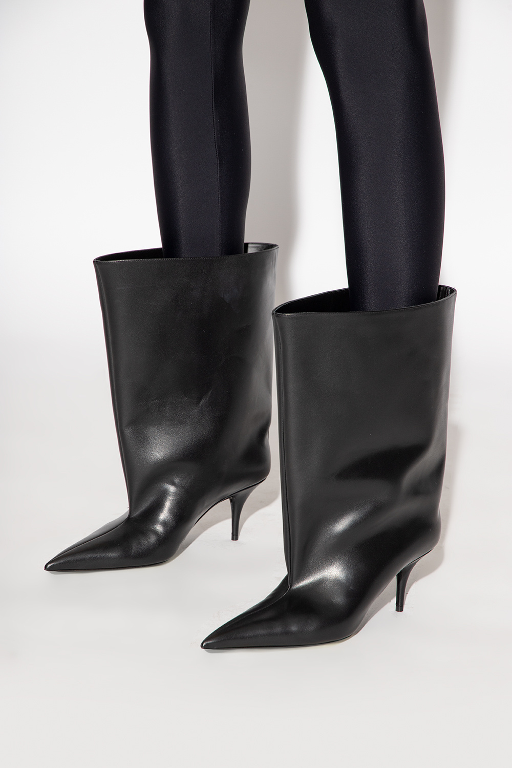 Black 'Waders' heeled ankle boots Balenciaga